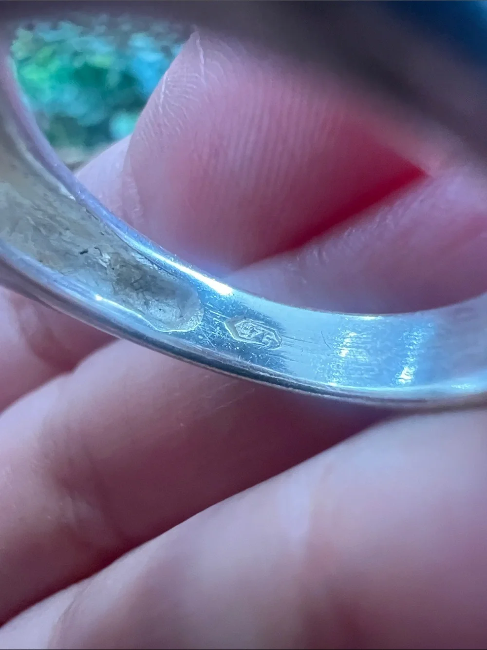 Sterling Silver Wide Band Ring - Size 5.5